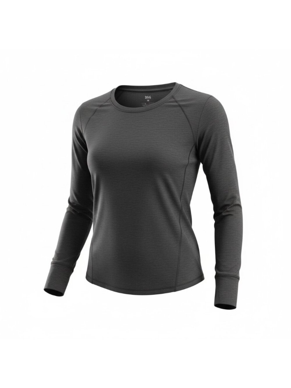 DSG Women’s Long Sleeve Athletic Top – Size M – Charcoal Gray